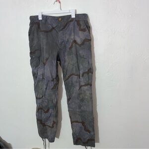 Authentic Combat Trousers Marine Blue Dyed Camo Camouflage Cargo Pants Military